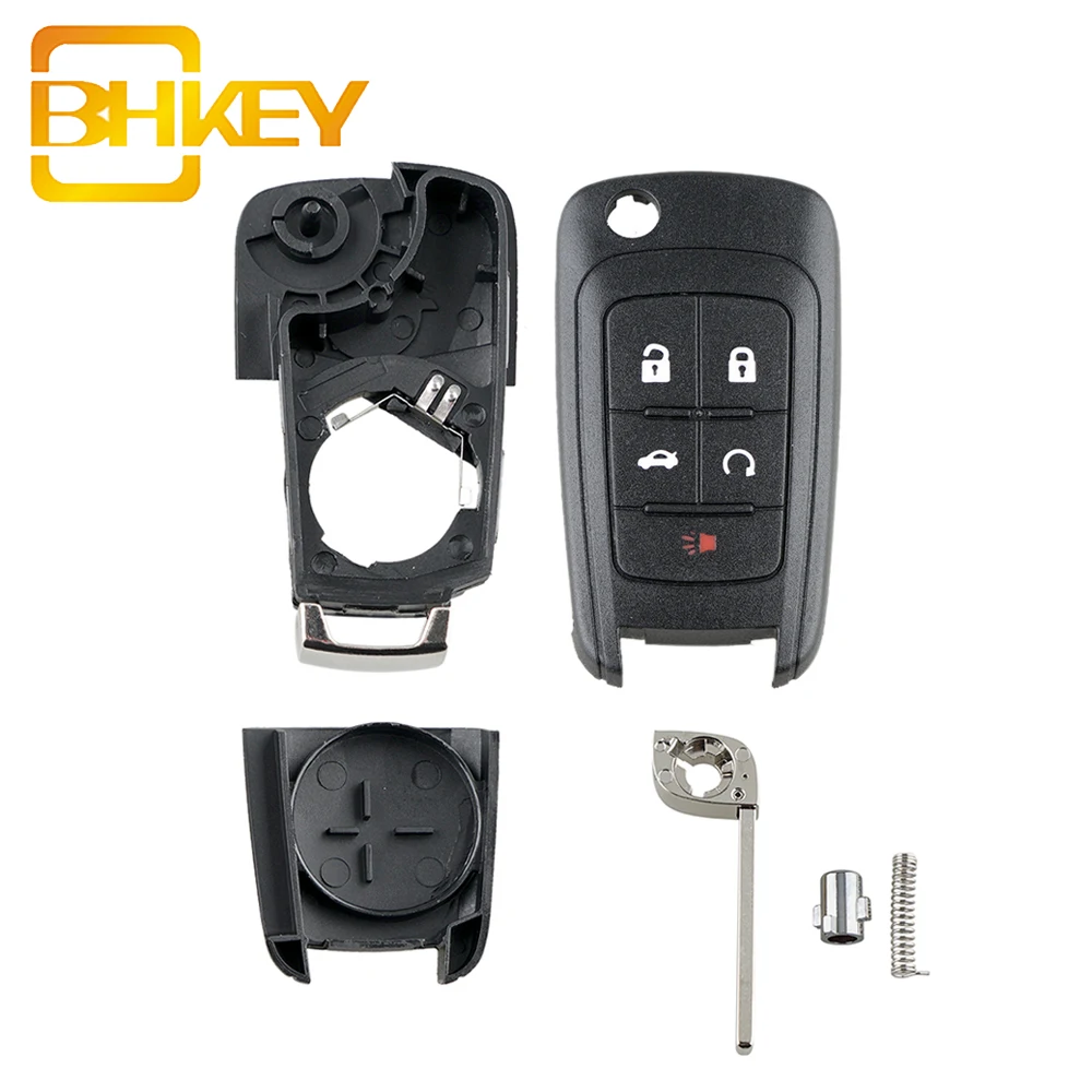 5 Buttons Car Flip Entry Remote Key Case Shell Cover For Chevrolet Aveo Cruze Camaro Equinox Impala Malibu Sonic