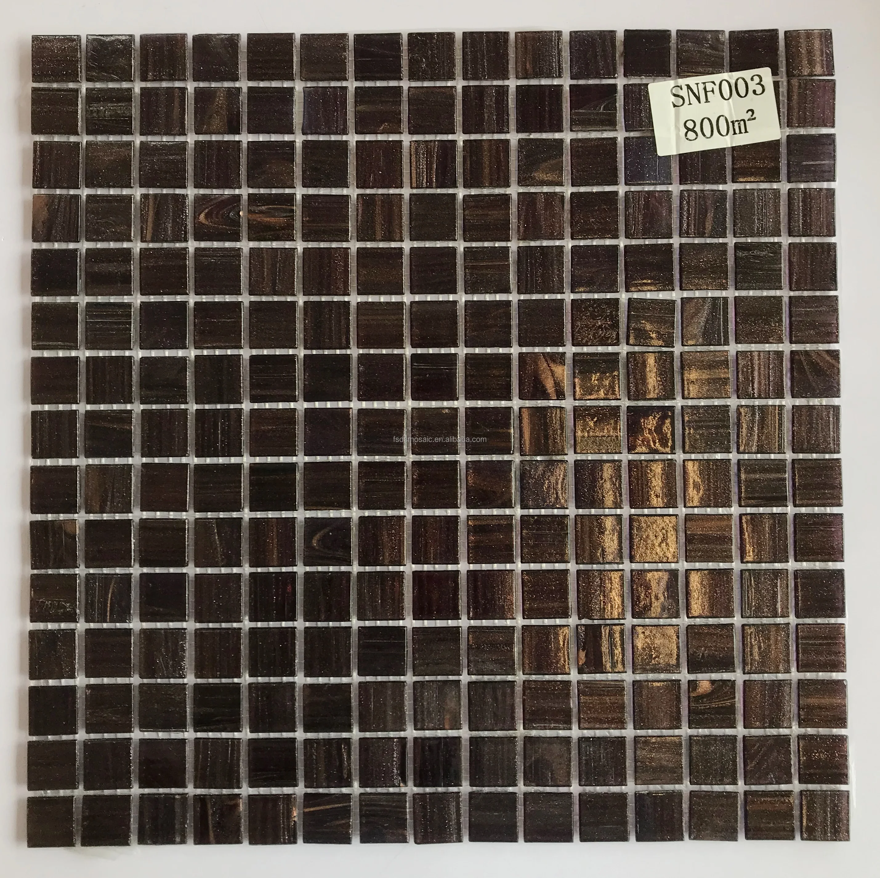 Black Color Glass Mosaic for Kitchen Bathroom Hotel Swimming Pool Project Dark Color Floor and Wall Decoration