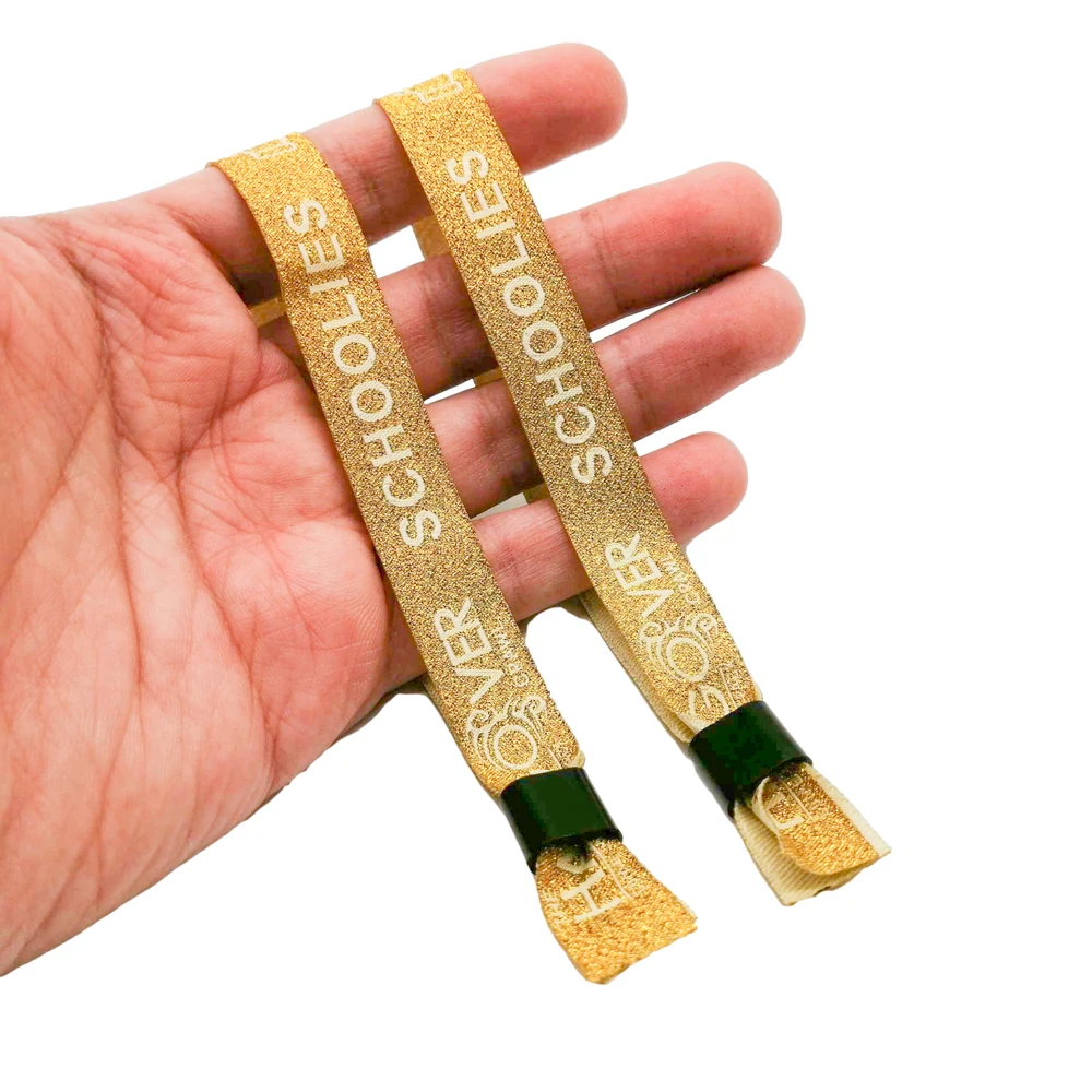 QR Code 13.56MHz NFC RFID Tracking Wristbands RFID Fabric Wristband Watch With closure for One Time Use