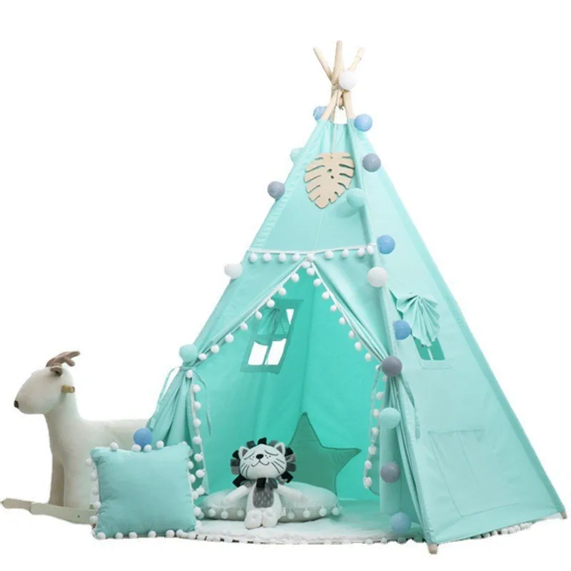 Portable Outdoor Privacy Canvas Play Tipi  Teepee Tent Factory Gray Kids Teepee Indian Tent for Children