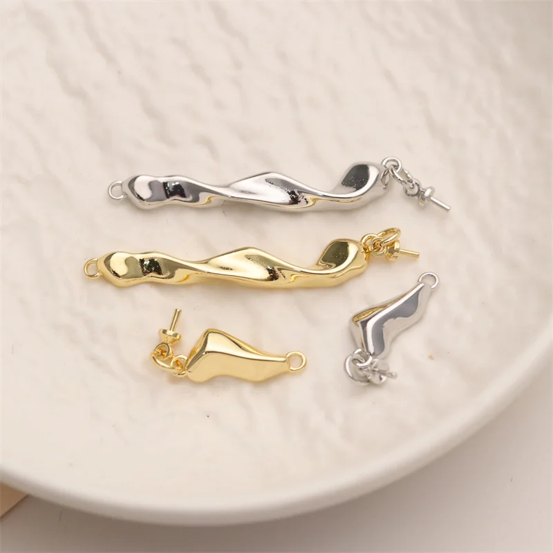 New Design Wholesale 18k Gold Plated Pearl Connector for Necklace Making