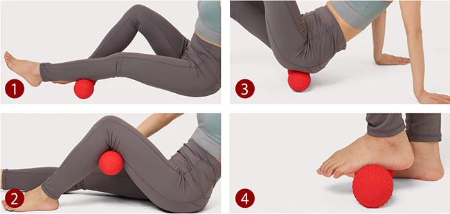Peanut Massage Ball - Rechargeable Vibrating Deep Tissue Muscle Massager with 5 Vibration Modes for Pain Relief