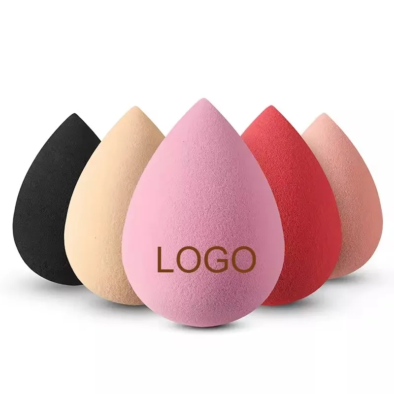 Custom Logo Latex Free Soft Makeup Sponge Facial Powder Blender Egg Makeup Blender For Foundation Multi-colored