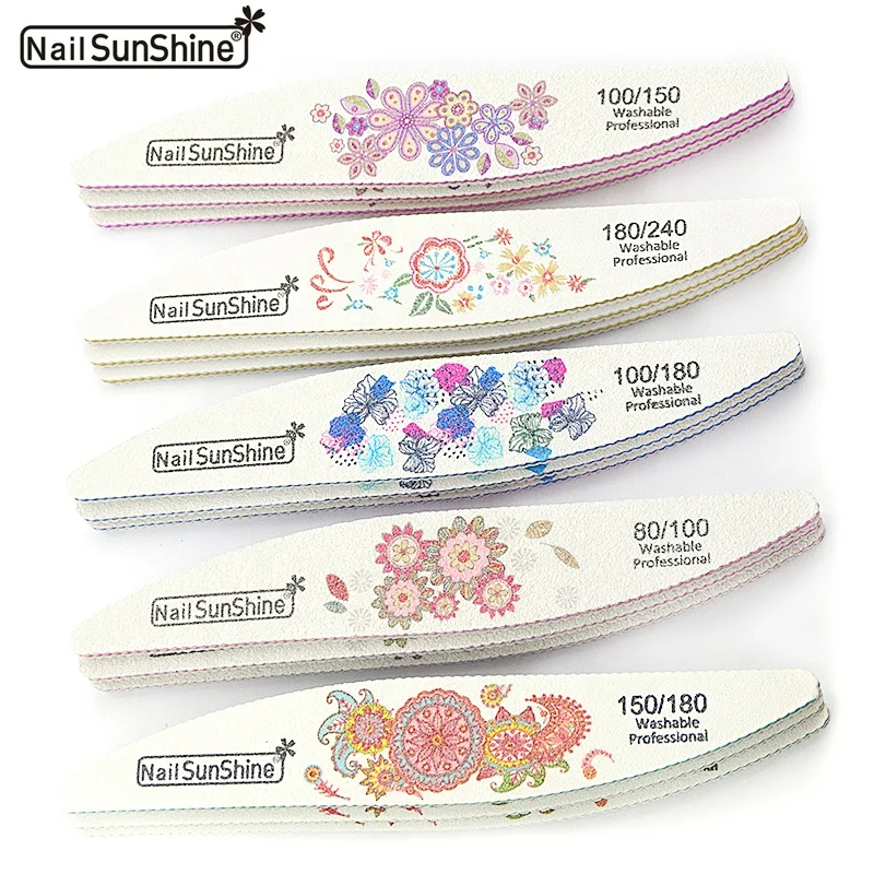Washable Korea Japanese Quality Professional Custom Private Special 2- sided Emery Board Sanding Nail Files