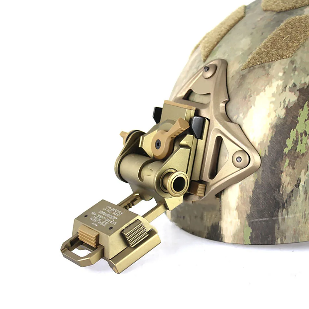 Tactical CNC Skeleton NVG Mount Adapter Shroud for ACH MICH OPS-CORE FAST Helmet fits L4G24 Action Camera Pvs-17