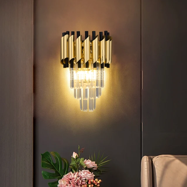 Art Deco Indoor Decorative Gold  Wall Lamp Sconce for Home Living Room