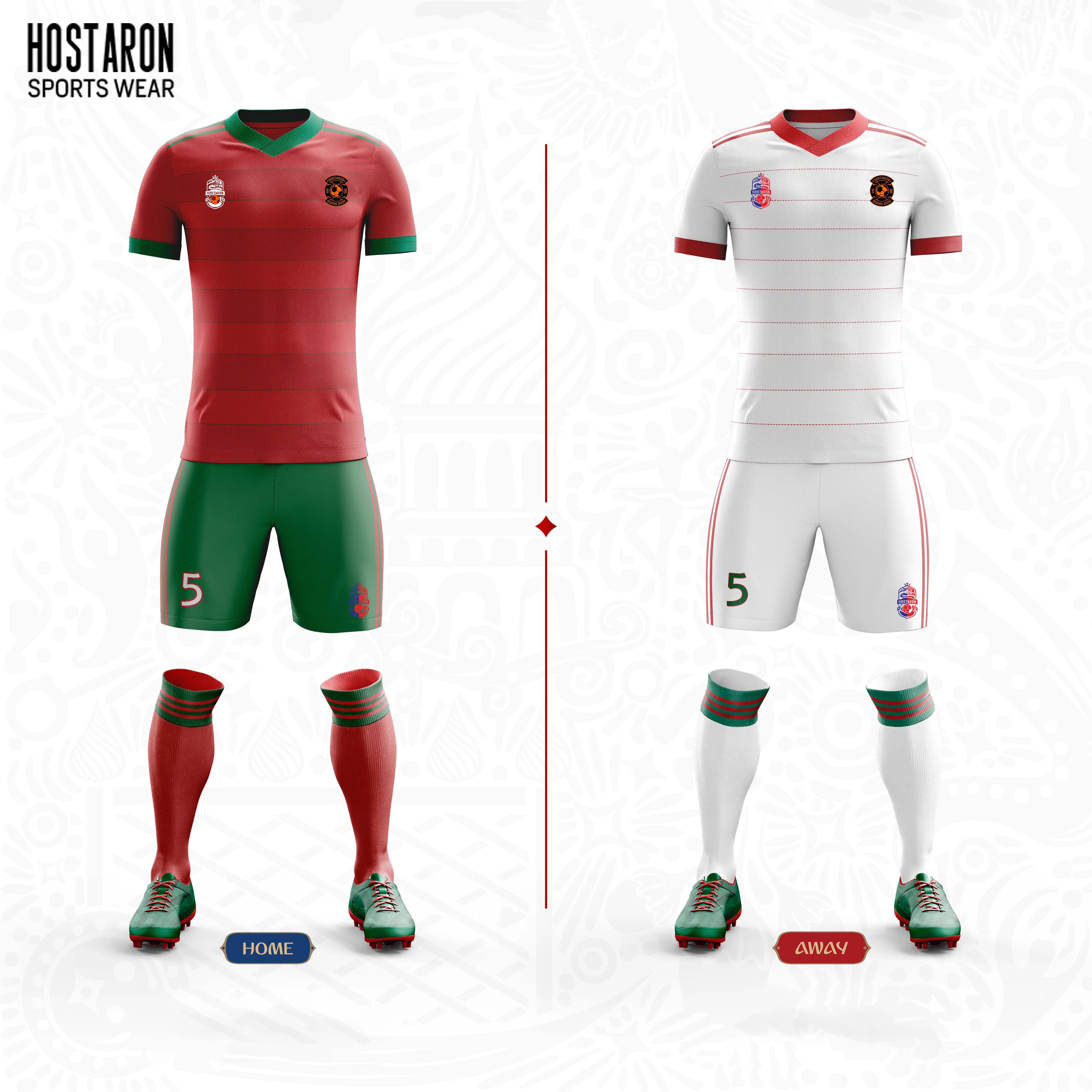 HOSTARON Custom Original Quality Jersey Set Football Shirt Men clothes Uniform Sublimation Retro Kits Soccer Wear