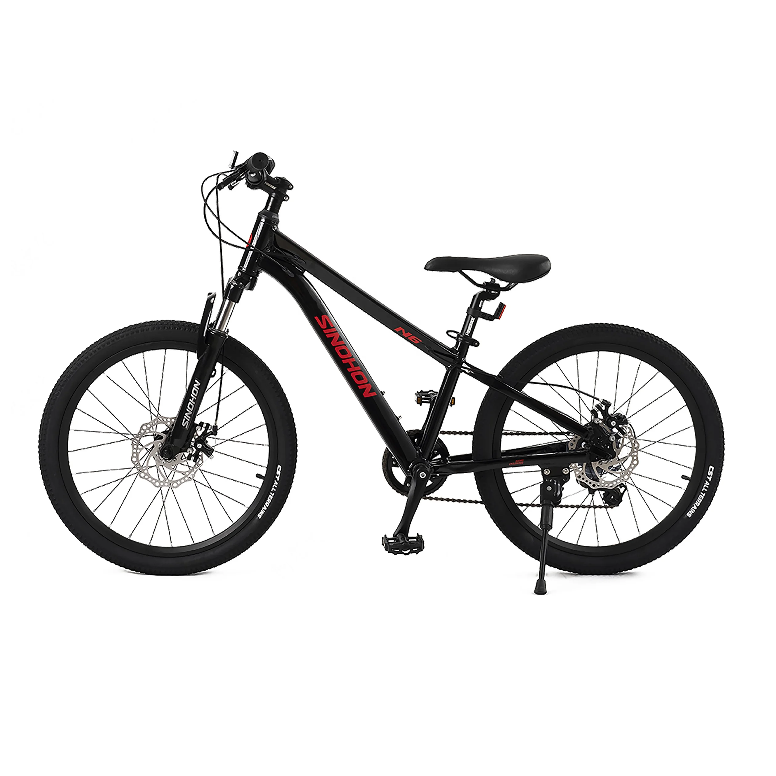 SINOHON custom outdoor sport black yellow blue 6 speed 22 inch aluminum alloy adjustable brake bicycle