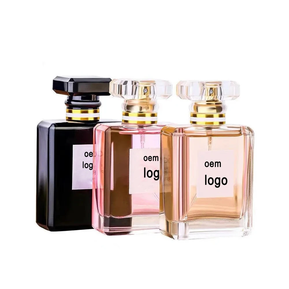 Wholesale Black Spray Bottle Empty Glass 30ml 50ml 100ml Luxury Clear Square Perfume Bottles