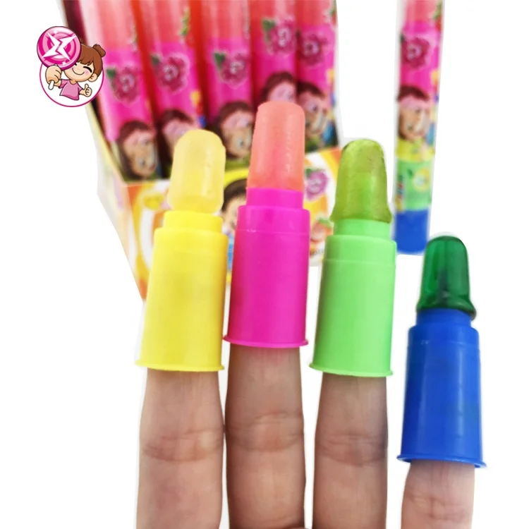New Type Mix Color Fruit Finger Candy Sweet Hard Candy Mix Fruit Lollipop Toy Candy For Middle East Market