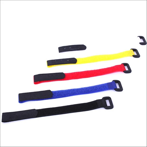 Adjustable fastener reusable colorful buckle hook and loop strap