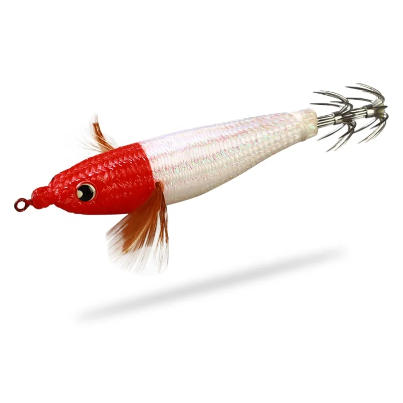 Palmer 96mm 7g Lure Luminous Artificial Wooden Shrimp Cuttlefish Baits Fishing Prawn Bionic Wholesale
