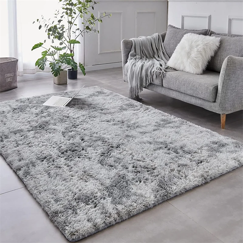 Fluffy Shag Fuzzy Soft Carpet Plush Shaggy Bedside Area Rug Indoor Floor Living Room Carpet for Kids Boys Dorm Home