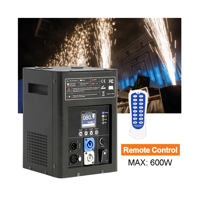 Объединенный Государственный склад 4er Pack 600 Вт Kalt Funken Feuerwerk Brunnen машина Mit Flight Case