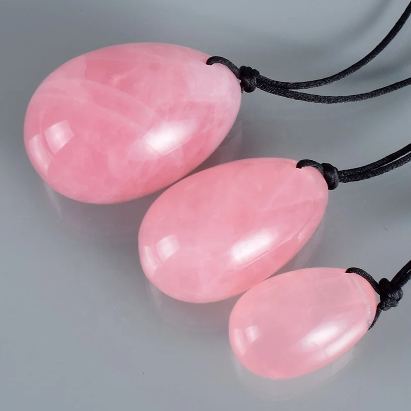  OEM кристалл розовый кварц нефрит Kegel Yoni Egg Set с индивидуальной подарочной