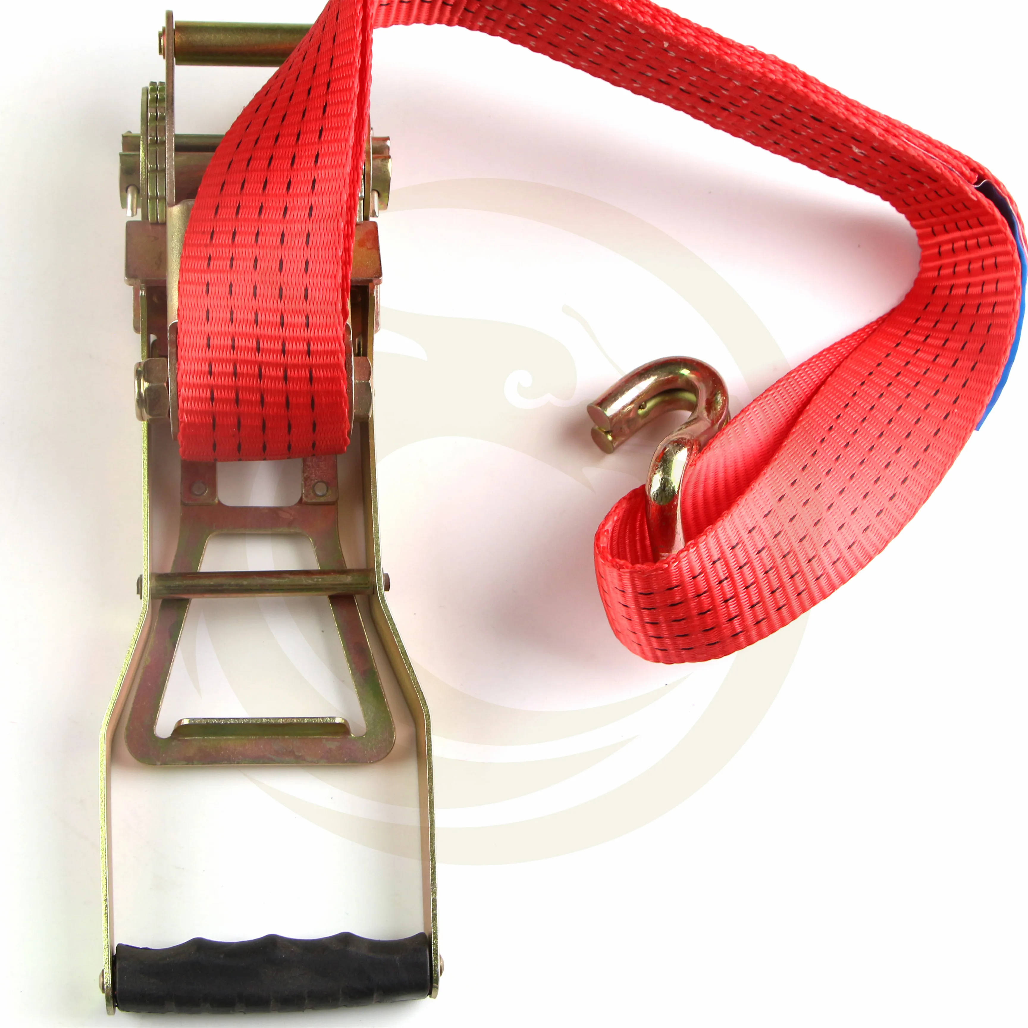 TUV GS Approved 2' Polyester European Type Ergo Retractable Ratchet Cargo Lashing Tie Down Transport Straps