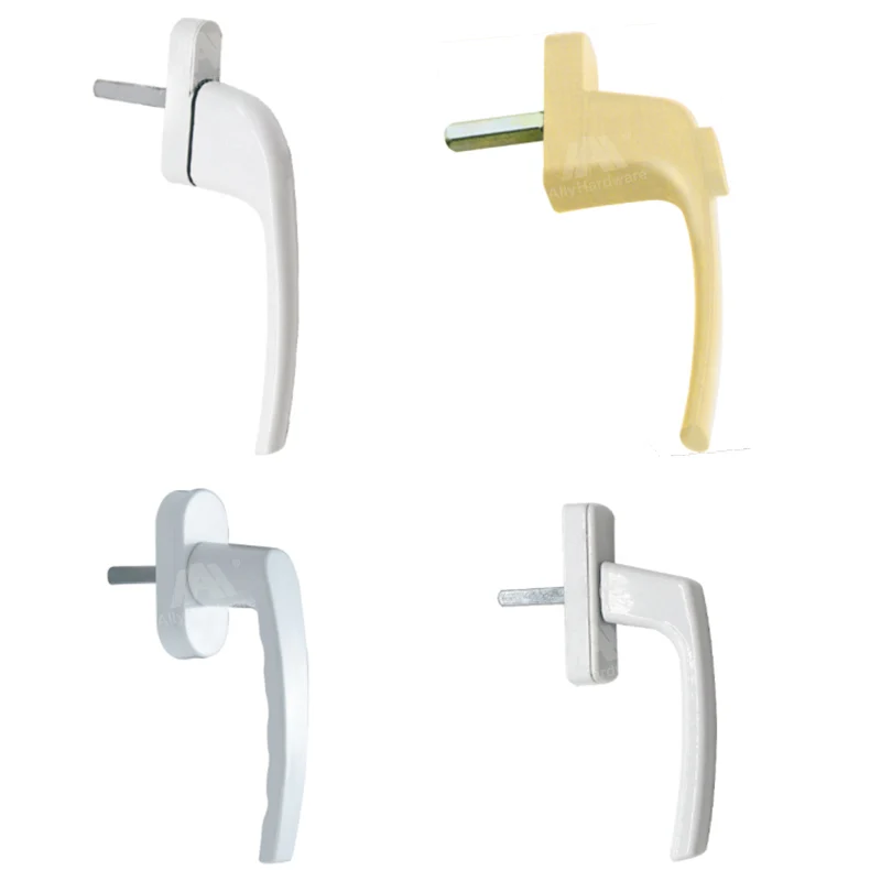 Customizable zinc alloy UPVC window handle with 2 pcs iron screws