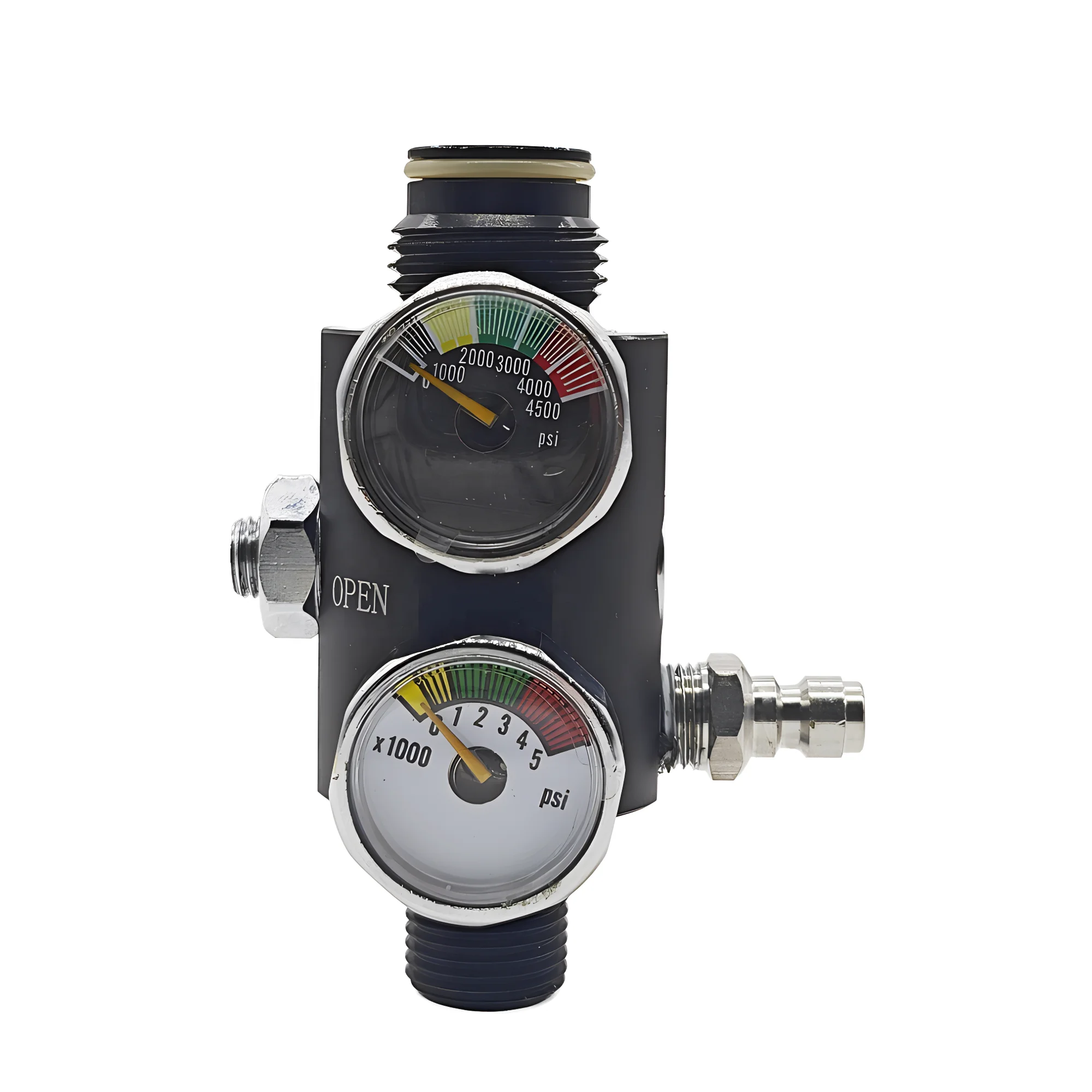 M18*1.5 or 5/8-18UNF Paintball Adjustable HPA Air Regulator Output Pressure 1000psi to 3000psi Available with Dual Gauge
