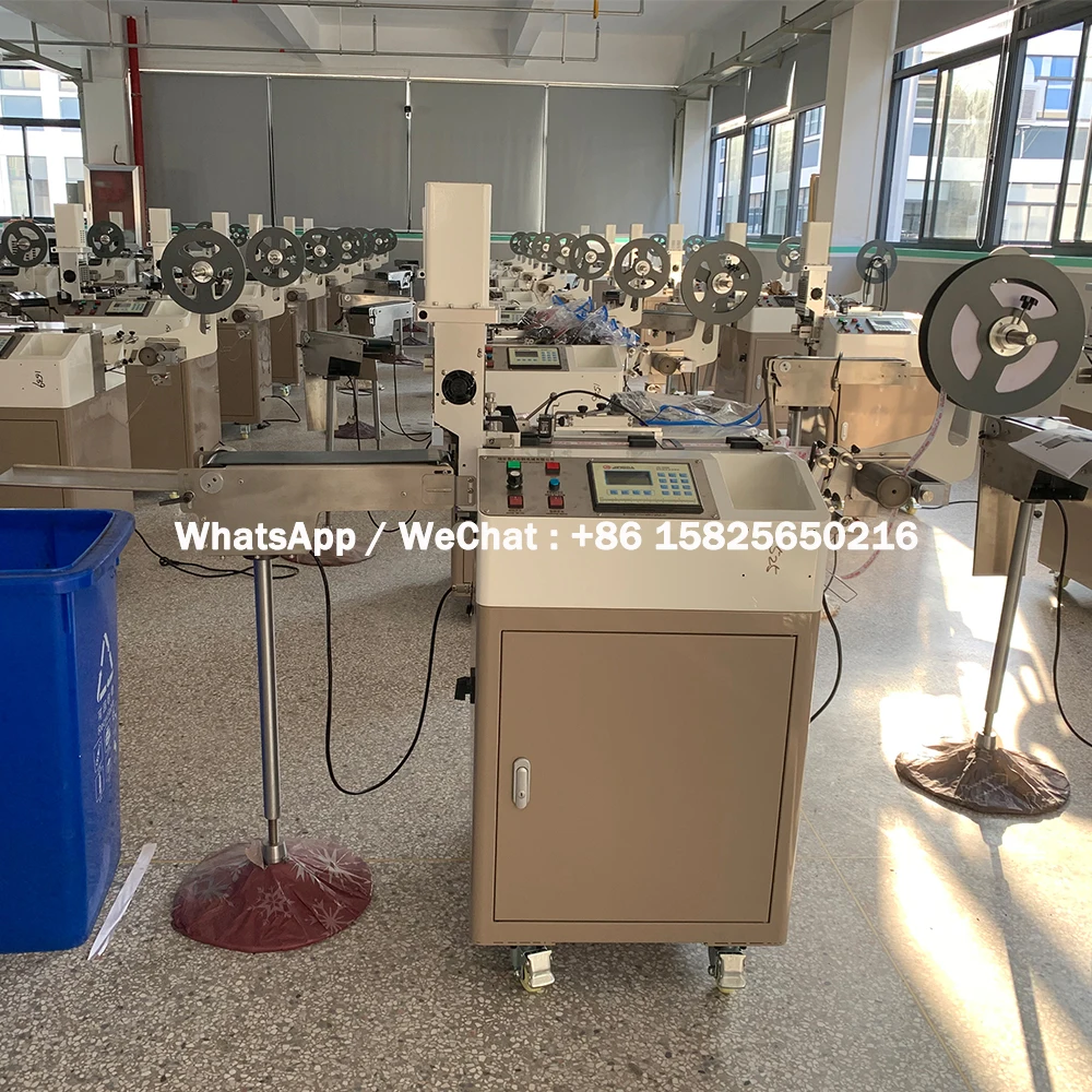 JC-3080 JINGDA High Speed Ultrasonic Digital Label Cutting Machine For Polyester Satin Ribbon T-shirt Fabric Garment Care Label