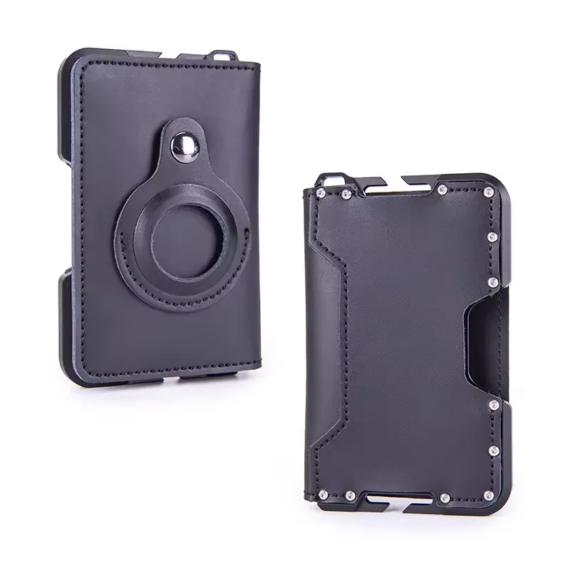 Aluminum Metal RFID Blocking Wallets Women Money Clip Multicard Smart Wallets For Men