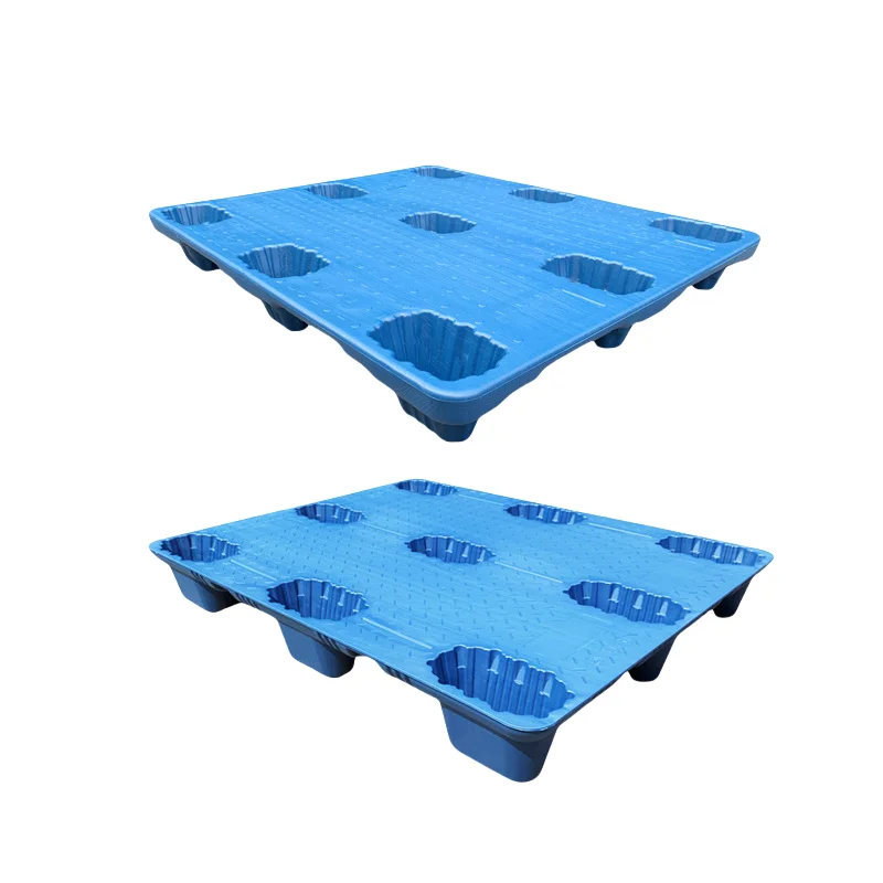 LYPALLETS High Quality HDPE PP Nestable Blow Molding 4 Way Entry Plastic Warehouse Pallet Single Faced Storage Logistics Pallet