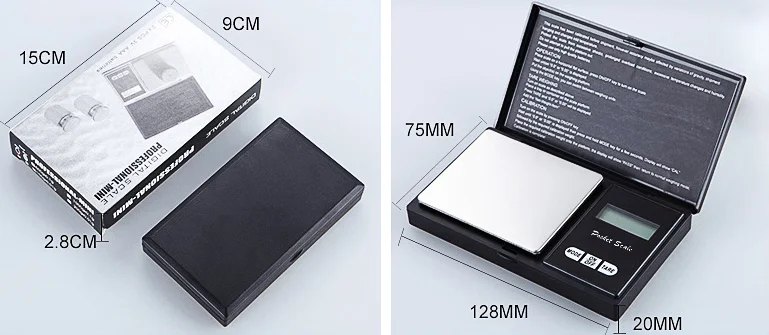 Q&H Wholesale Kitchen Pocket Scales Digital 500g/100g/200g/300g/1000g Compact Mini Electronic Jewelry Scales Digital For Weight