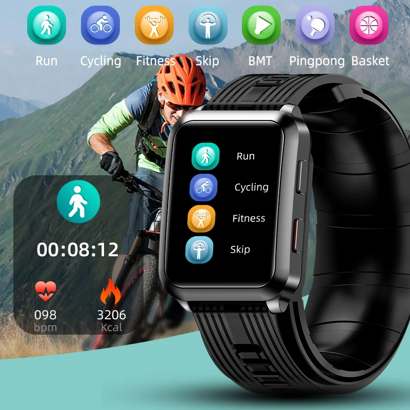 2022 New Air Pump Air Bag Accurate Medical Level Blood Pressure Blood Oxygen Body Temperature Heart Rate Smart Watch for the Old