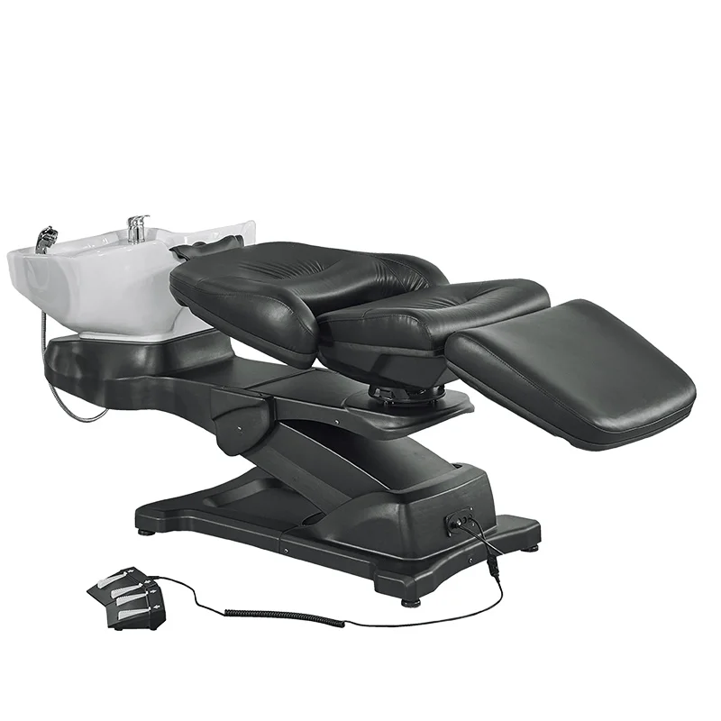 Professional 2 In 1 Electric Shampoo Bowl Bed Japanese Hair Washing Head Massage SPA Chair Hairdressing Equipment for Salon