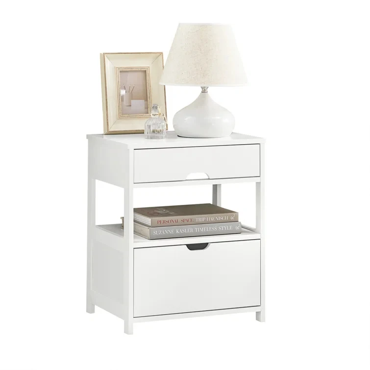Minimalist Design Scandinavian Style Factory Wholesale High Quality Wooden Bedside Table for Bedroom