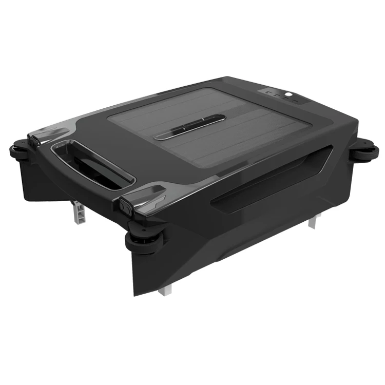 Solar Powered Automatically Robotic Pool Skimmer Cleaner with All Day Cleaning Battery Power
