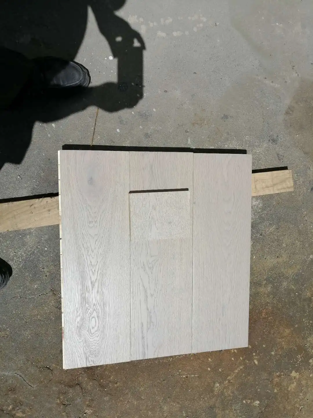 
AB grade light grey wire brushed oak engineered hardwood flooring 