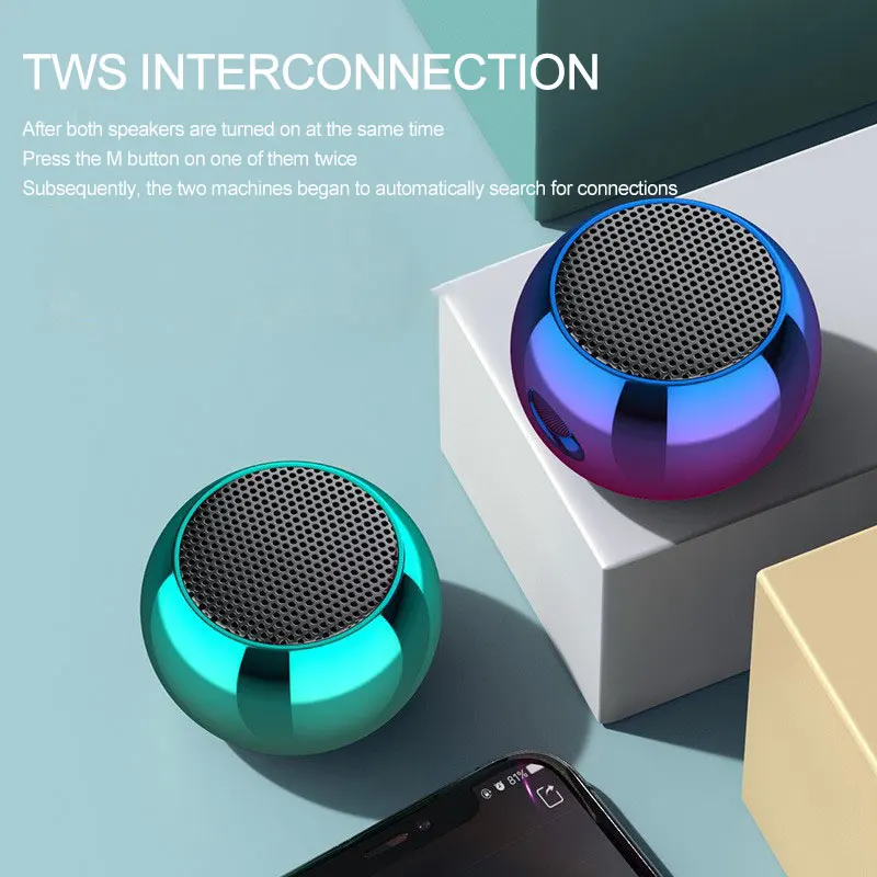 M3 Small Portable Speakers Bass Mobile Phone Bocina Boombox Altavoz Music Box Mini BT Wireless Parlantes with Hanger Memory Card