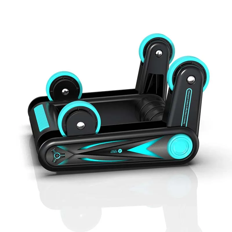 Cube Shape Multifunctional Push-up Stand TPR Exercise Wheel Silent Healthy Belly Foldable Abdominal Wheel