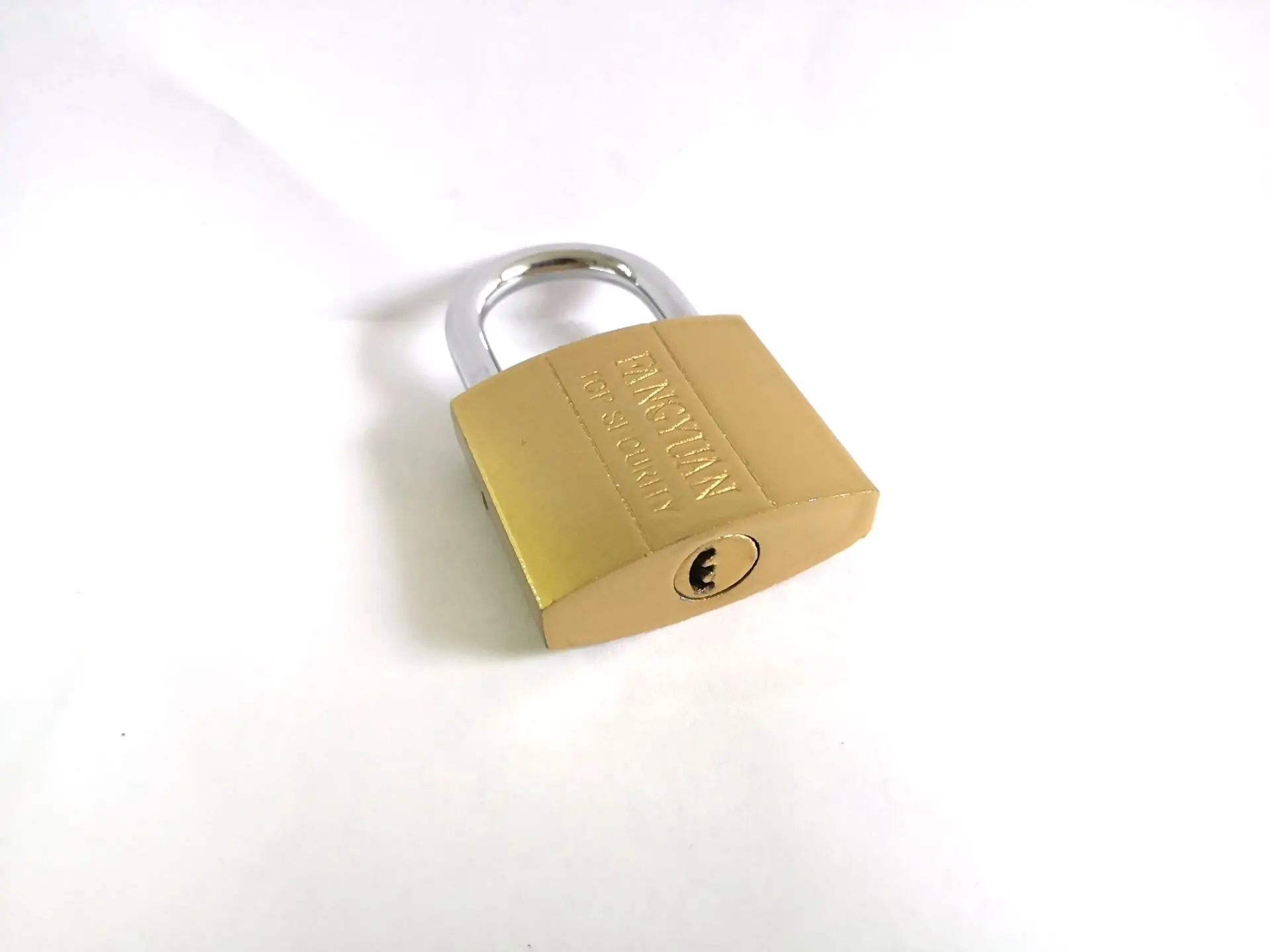 Fang Yuan  Moon key style brass color padlock