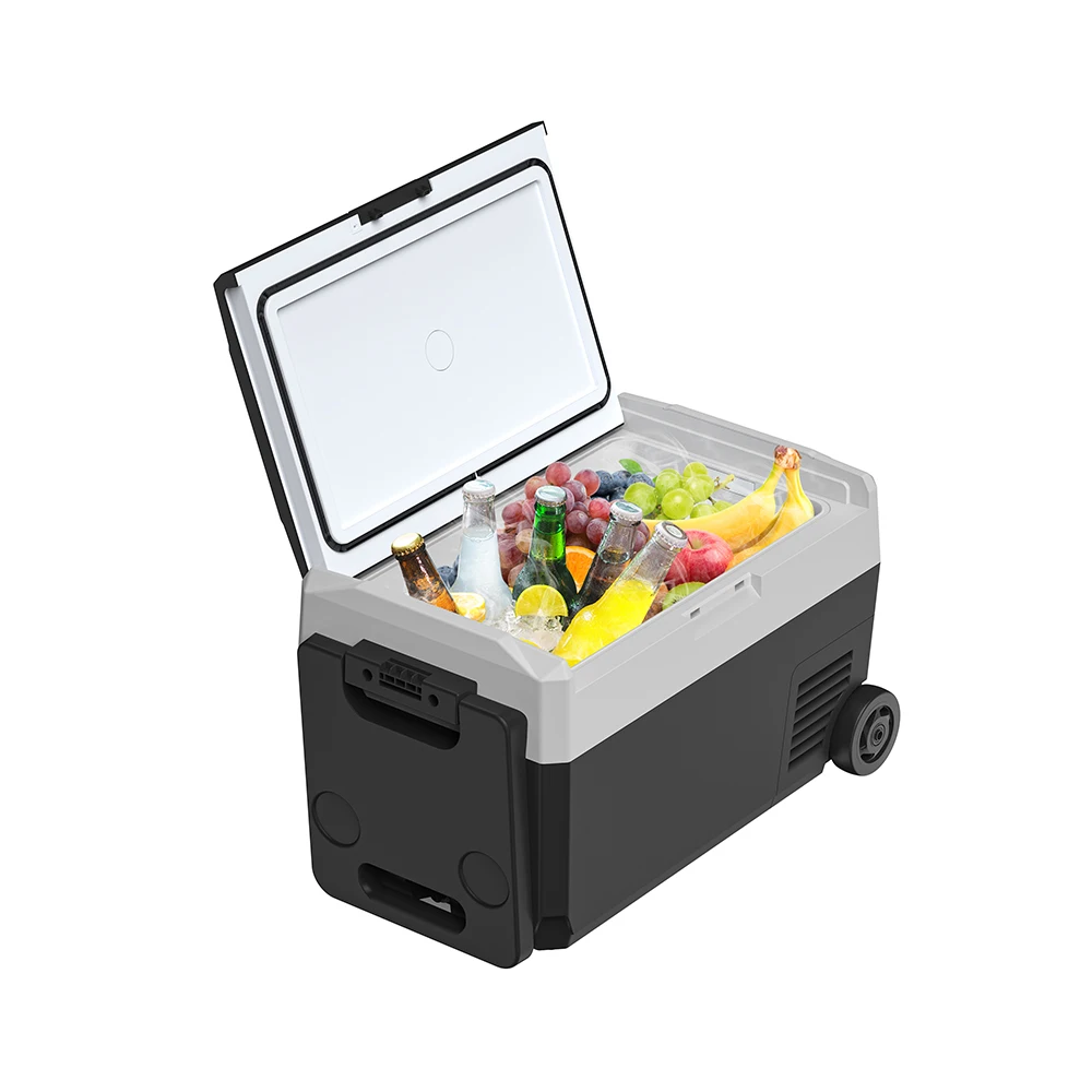 Explosive Models 38L Mini Car Fridge 12V24V With App Wheels Dual Zone Portable Freezer Solar Cooler