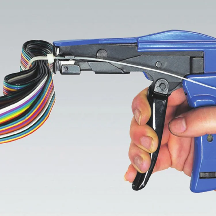Wrap Pneumatic Tightener Tool Wire Bundling Cable Tie Gun for Wire Harness and Cable Bundle, Fastening and Cutting Plastic