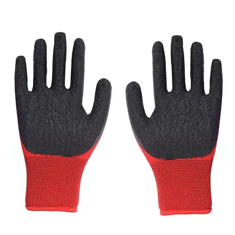 Hot Sale Cheap Rubber Latex Wrinkle Glove Nylon Latex Works Gloves China Manufactures