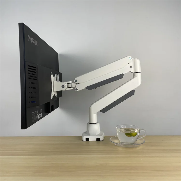 Adjustable Gas Spring Monitor Stand VESA Office Relax Relief Cervical Vertebra  OEM/ODM Quick Release Aluminum Monitor Arm