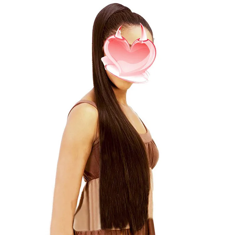 Synthetic  Long Straight Hair Wig Human Wigs Ponytails For Black Women Clip In Hair Ponytail Extension