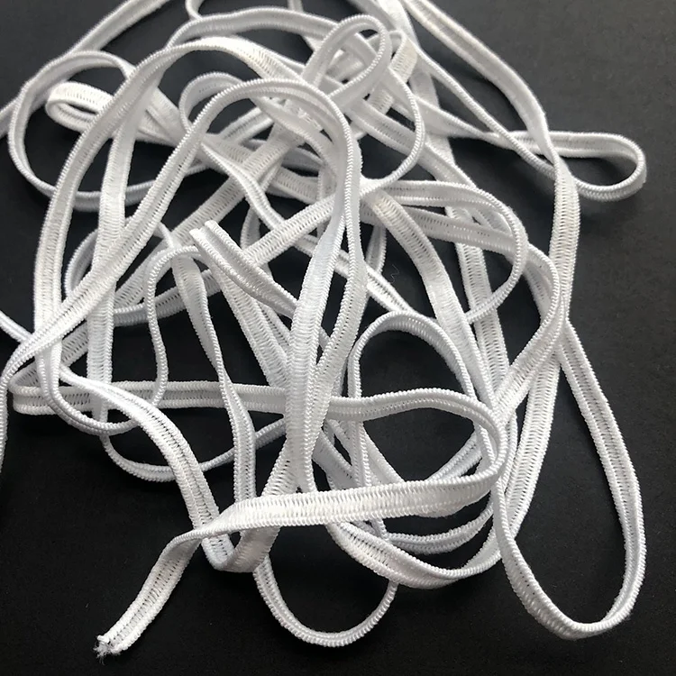 Mask Ear Rope Elastic Band Knitting Machine Knit Elastic Band Sewing Knitted Elastic Band Latex Free Non Woven Elastic Fabric El