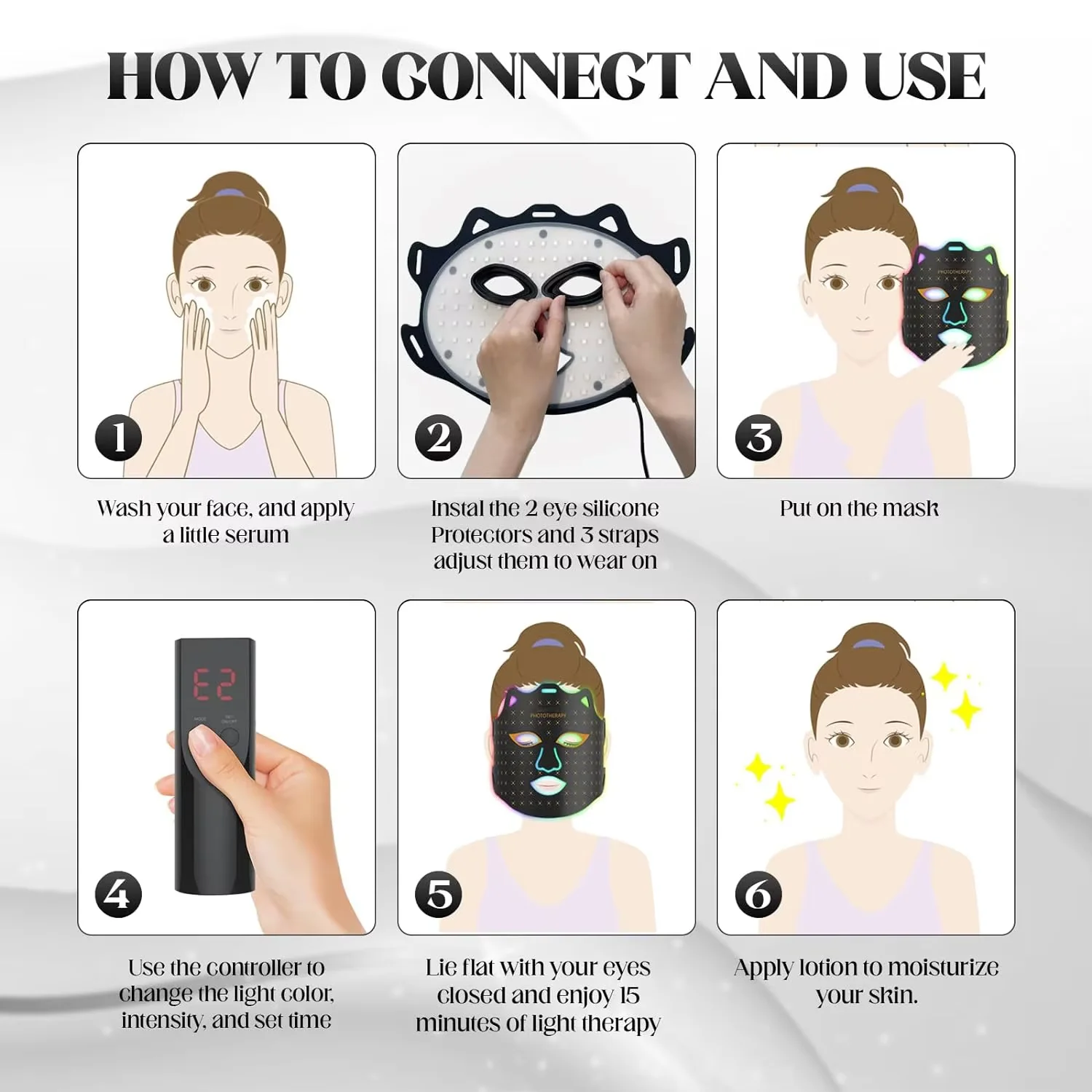 2024 New Trending LED Blue Light Facial Mask 415/605/630/850 Nm 7 Colors Silicone Gel Red Light Therapy Infrared LED Face Mask