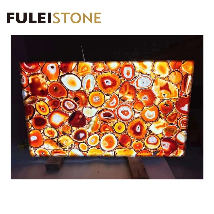 Backlit Yellow Agate Big Slabs