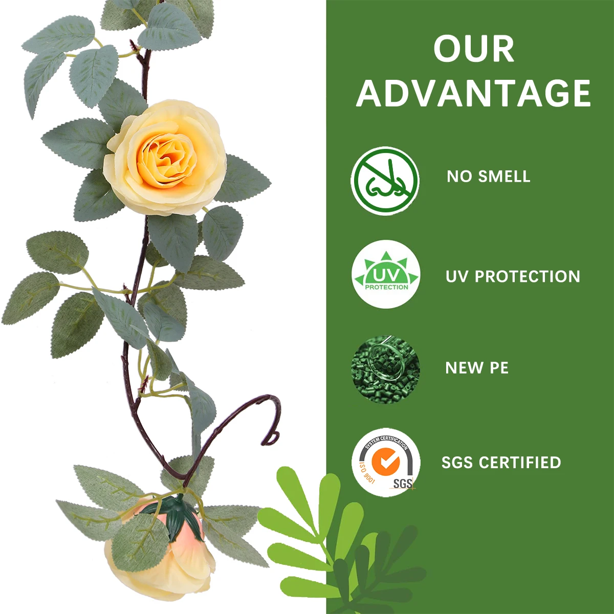 T-31/32/33/34/35 Factory Price Artificial Flowers Greenery Garland Floral Ivy with Mixed Roses Vine for Indoor Decoration