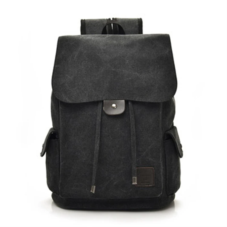 fancy canvas shoulder students 15.6 laptop backpack bag for college men waterproof