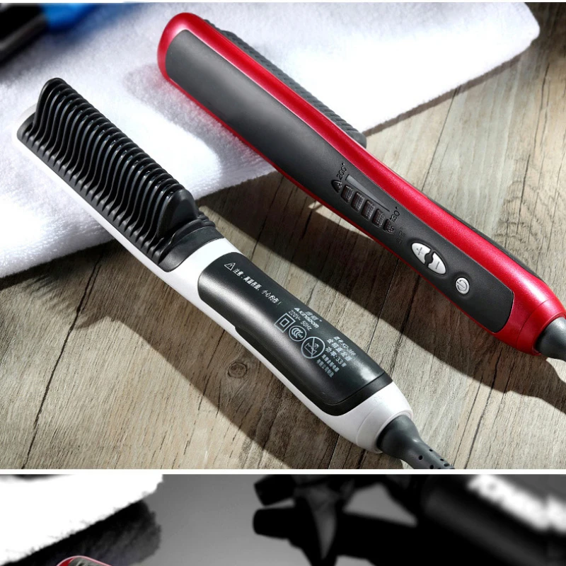 Professional portable cheap fast flat iron hair straightaener 2 in 1 Steam wireless mini hair Straightener comb For Daily Use