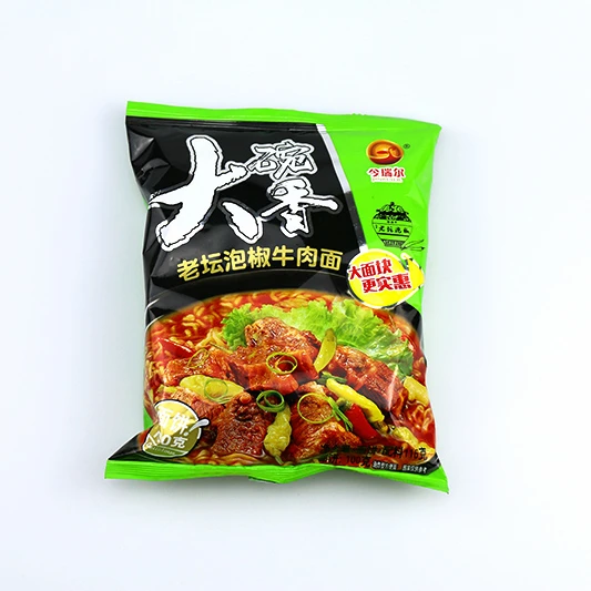 high quality wheat flour delicious soup noodle big bowl pickled pepper  beef noodles