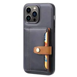 For iPhone 14 Card Slot Leather Cases for iPhone 14 Pro Max Leather Clip Cases