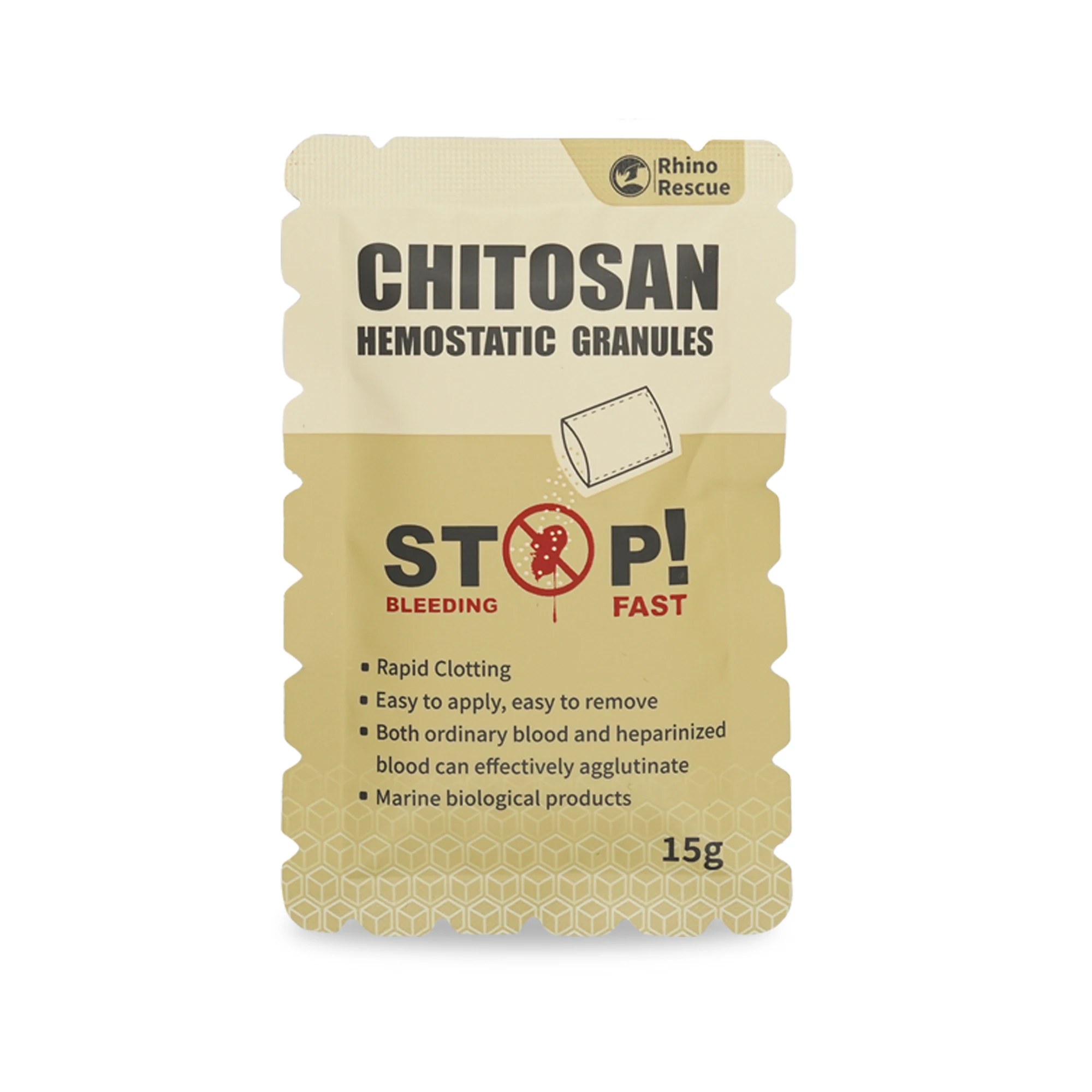 Rhino Rescue High Absorbent Carboxymethyl Trauma Hemostat Powder Chitosan Hemostatic Granules