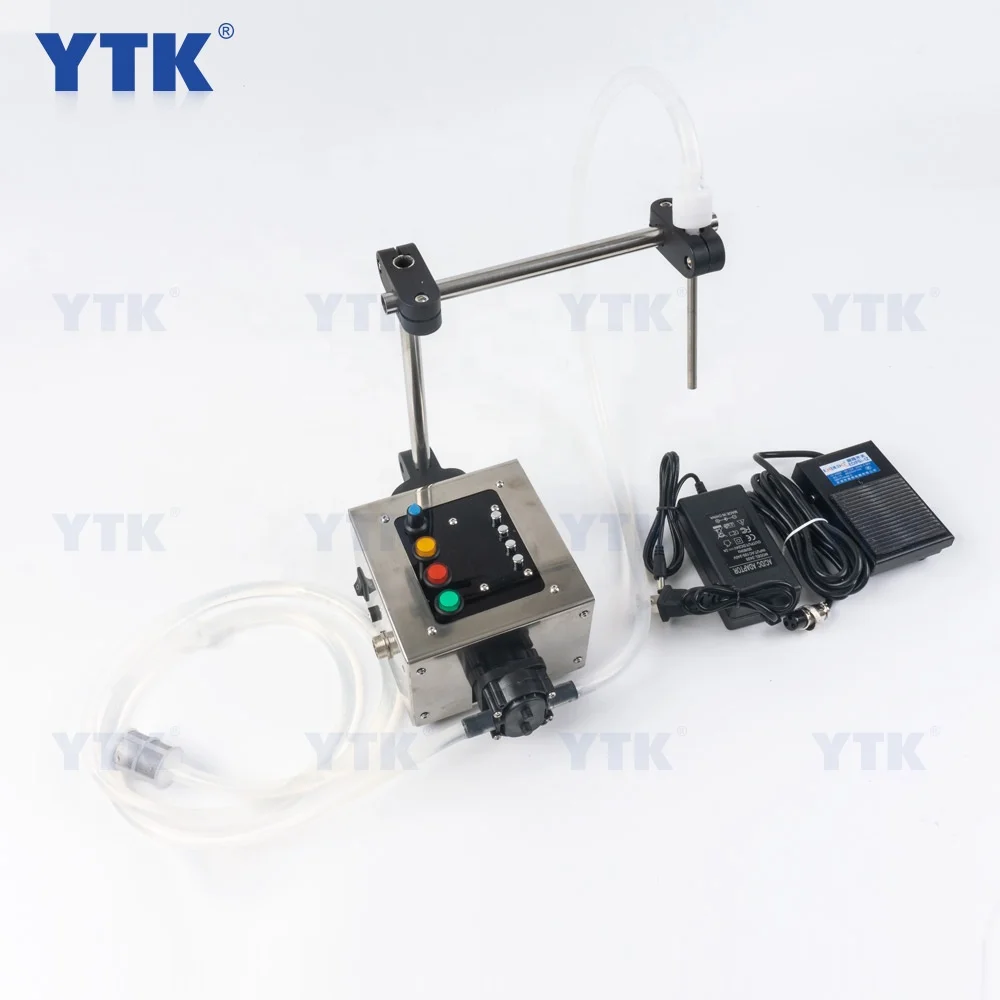 New Design Portable YTK-360S gear pump small sample perfume cosmetics oil liquid bottle filling machine