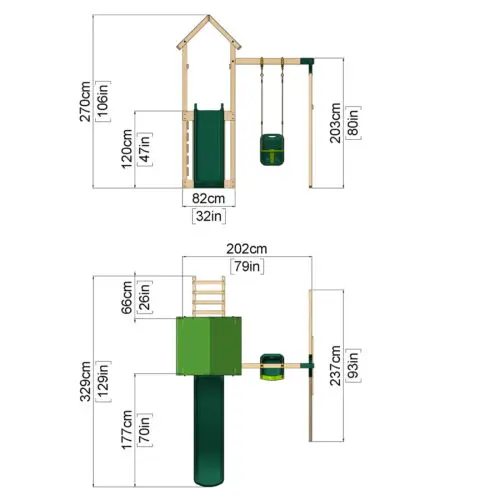 Custom Home Backyard Wood Swings Set With Slide Slide Playground Outdoor Kids Wooden Swing And Slide Set Outdoor For Kids Garden